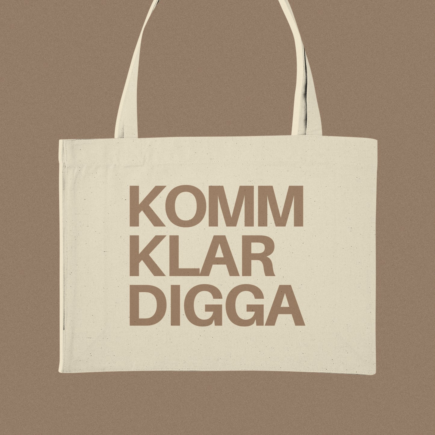 KOMM KLAR DIGGA Tote Bag Shopping Tasche Jutebeutel Bio Baumwolle Organic Cotton